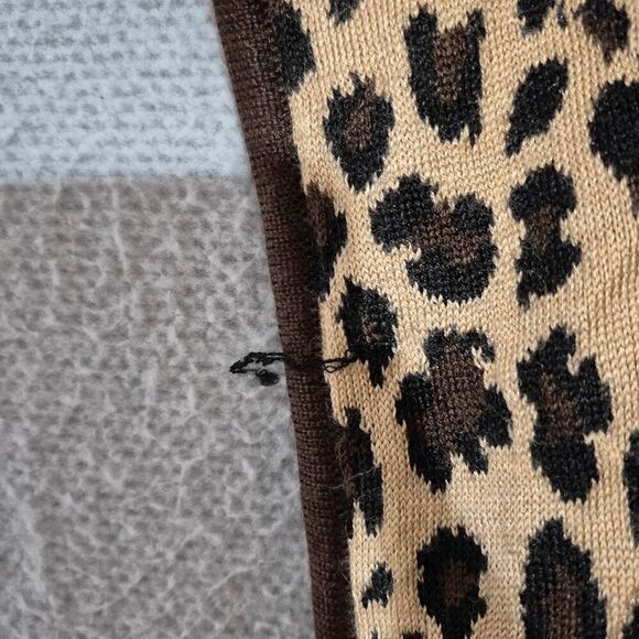 Lauren Ralph Lauren Women's Merino Wool Blend Reversible Animal Print Cape OS - Picture 4 of 11